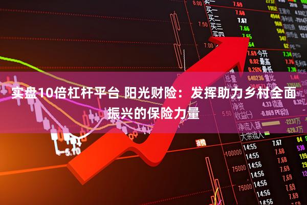 实盘10倍杠杆平台 阳光财险：发挥助力乡村全面振兴的保险力量